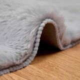  Protuklizni tepih od umjetnog zečjeg krzna OLITE Siva Ø 200 cm | shoptok.hr