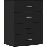 vidaXL Komoda črna 60x39x80 cm inženirski les | Shoptok.si