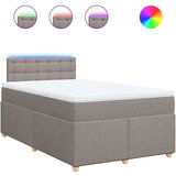vidaXL Krevet s oprugama i madracem smeđesivi 120 x 190 cm od tkanine | shoptok.hr