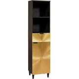  Kupaonski ormar s ladicama Crna i zlatna 38 x 33 x 160 cm | Eponuda.com