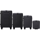 WINGS set od četiri kofera od ABS materijala veličine L M S XXS crni | shoptok.hr