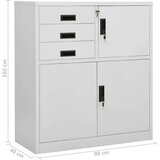 vidaXL Pisarniška omara svetlo siva 90x40x102 cm jeklo | Shoptok.si