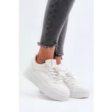 Kesi Women's Sneakers on Eco Leather White Vhisper Platform