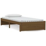 Furnova Posteljni okvir medeno rjav iz trdnega lesa 90x200 cm, (21937166) | Shoptok.si