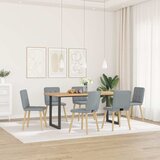 vidaXL Jedilni stoli 6 kosov svetlo sivo blago, (21822446) | Shoptok.si
