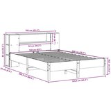 vidaXL Knjižna postelja brez vzmetnice bela 160x200 cm trdna borovina | Shoptok.si