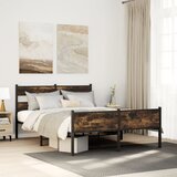 Maison Chic Posteljni okvir - Dvoposteljna postelja - Zakonska postelja brez vzmetnice hrast 140x190 cm inženirski les-J11969, (21765957) | Shoptok.si