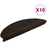vidaXL Samolepilne preproge za stopnice 10 kosov temno rjave 65x21x4cm, (20753600) | Shoptok.si