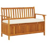  Vrtna klupa za pohranu od masivnog bagremovog drva 120 x 63 x 84 cm | shoptok.hr