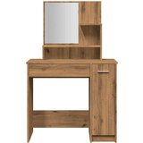 vidaXL Toaletna mizica z ogledalom artisan hrast 86,5x35x136 cm | Shoptok.si