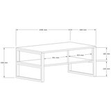 HANNAH HOME Club sto Devon 100x60x44cm Bijeli | Eponuda.ba