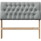 vidaXL tapecirano vzglavje svetlo siva 100 cm masivno borovo les | Shoptok.si