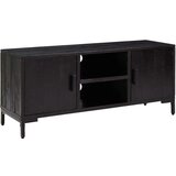 TV ormarić crni 110 x 35 x 48 cm od masivne borovine | shoptok.hr
