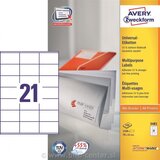 Avery Zweckform Univerzalne etikete 70 x 41 mm, 100/1 Cene