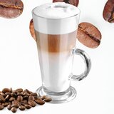 springos staklene čaše za latte s ručkom 280 ml, 6 kom | shoptok.hr