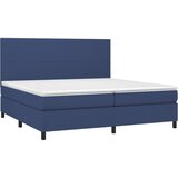  Krevet s oprugama i madracem plavi 200 x 200 cm od tkanine | shoptok.hr