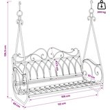  Ljuljačka Čelik 112 x 60 x 126,5 cm Antikno smeđa | shoptok.hr
