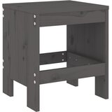  3-dijelni vrtni bistro set sivi od masivne borovine | Eponuda.com