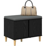  Klupa za hodnik s jastukom s vratima Crni Hrast 60 x 38 x 46 cm | Eponuda.ba