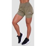 GymBeam ženski šorc za trčanje pulse 2u1 vetiver | ePonuda.com