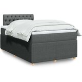 vidaXL Krevet box spring s madracem tamnosivi 120 x 190 cm tkanina | shoptok.hr