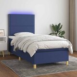  box spring s madracem LED plavi 100x200 cm od tkanine | shoptok.hr