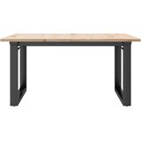  Stolić za kavu O-oblika 80x80x45 cm borovina i čelik | shoptok.hr
