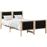  Okvir za krevet s uzglavljem Crna 120 x 190 cm tkanina | shoptok.hr