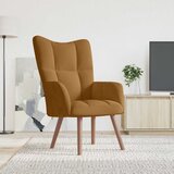 Stolica za opuštanje smeđa baršunasta | shoptok.hr