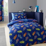 Catherine Lansfield Modra otroška posteljnina za zakonsko posteljo 200x200 cm Bright Football – | Shoptok.si