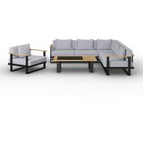 Bessagi Garden Lounge Garnitura Fabrizia, Siva, 4-Delno | Shoptok.si