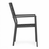Multi Garden Set od 2 vrtne stolice za terasu ili balkon, HDPE i čelik, sive | shoptok.hr