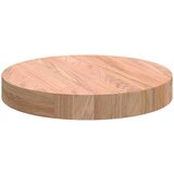 vidaXL Nepremična površina Svetlo rjava Ø 30 x 4 cm Trda hrastovina | Shoptok.si