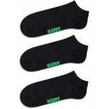 Happy Socks Nogavice Solid Low 3-pack črna barva