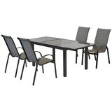 Gardenson VRTNA GARNITURA AMALFI aluminij rjava, barve grafita, siva | Shoptok.si