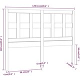  Uzglavlje za krevet bijelo 125 5x4x100 cm od masivne borovine | shoptok.hr