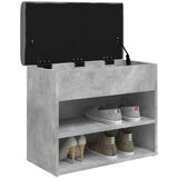  Klupa za cipele siva boja betona 62x32x50 cm konstruirano drvo | shoptok.hr