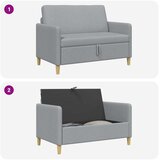 SOFA s pohranom Svjetlosiva 122 x 78 x 87 cm Poliester | shoptok.hr