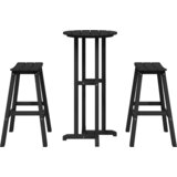 vidaXL set od 3 vrtne barske stolice crne hdpe | shoptok.hr