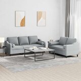  2-dijelni set sofa s jastucima svjetlosivi od tkanine | shoptok.hr