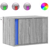 Maison Chic Stenska Nočna omarica - Nočna miza z LED lučkami siva sonoma, (21689578) | Shoptok.si