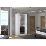 ADRK Klizni ormar s ogledalom DRAGONIS, 100 cm - BIJELA | shoptok.hr