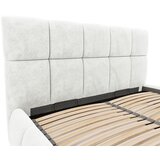 MID.YOU OBLAZINJENA POSTELJA 160 cm x 200 cm , les, tekstil, leseni material bela | Shoptok.si