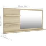  Kupaonsko ogledalo boja hrasta 90x10,5x45 cm konstruirano drvo | shoptok.hr