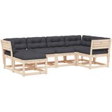  The Living Store Vrtna sedežna garnitura 6-delna z blazinami trdna borovina - Vrtna Sedežna Garnitura, (21451229) | Shoptok.si