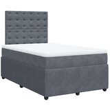  Krevet box spring s madracem tamnosivi 120 x 190 cm baršun | shoptok.hr