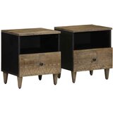  Noćni ormarići 2 kom svijetlo sivi 40x33x46 cm Puno drvo Mango | shoptok.hr