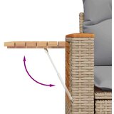 vidaXL 10-delna vrtna sofa garnitura z blazinami Bež Poliratan Akacija | Shoptok.si