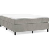 Maison Chic Box spring postelja - Vzmetna postelja z vzmetnico svetlo siv 140x190 cm žamet SL12742, (21904478) | Shoptok.si