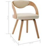  Blagovaonske stolice od savijenog drva i umjetne kože 6 kom krem | shoptok.hr